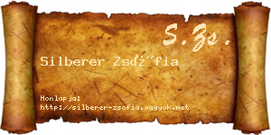 Silberer Zsófia névjegykártya
